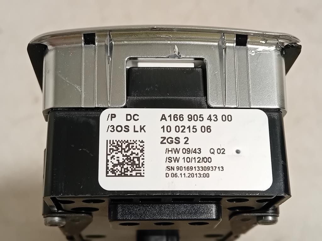 Interruttore Alzacristalli ANT SX A1669054300 Mercedes Classe GLE W166 2015