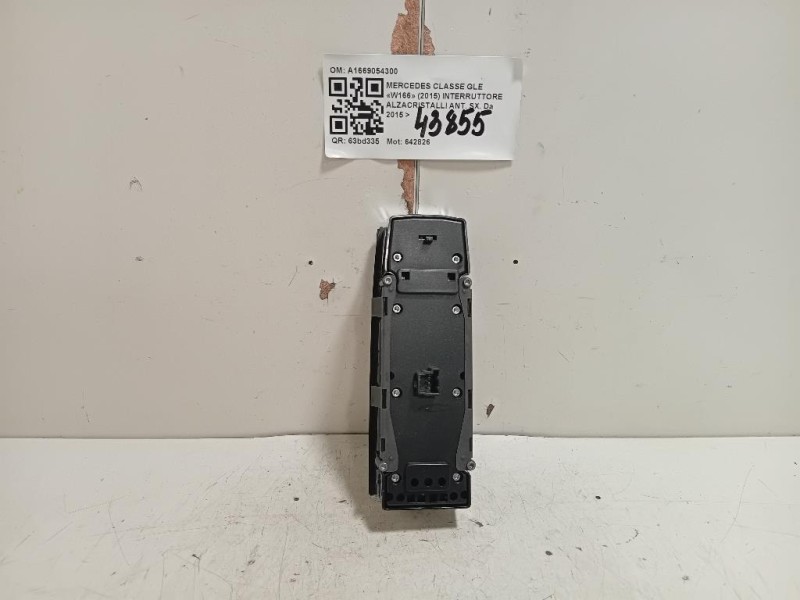 Interruttore Alzacristalli ANT SX A1669054300 Mercedes Classe GLE W166 2015