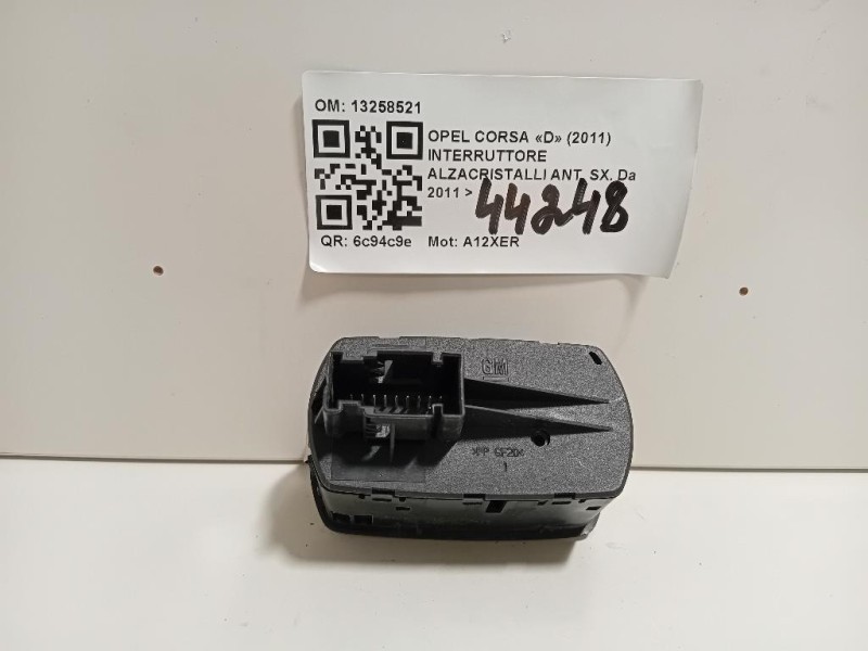 Interruttore Alzacristalli ANT SX 13258521 Opel Corsa D 2011