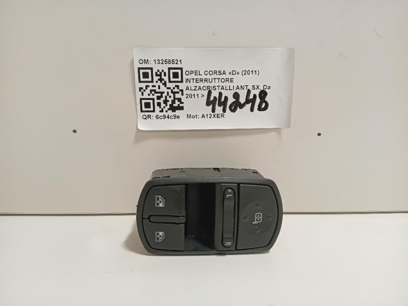 Interruttore Alzacristalli ANT SX 13258521 Opel Corsa D 2011
