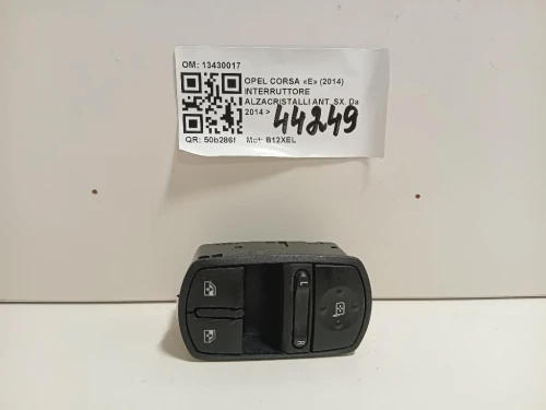 Interruttore Alzacristalli ANT SX 13430017 Opel Corsa E 2014
