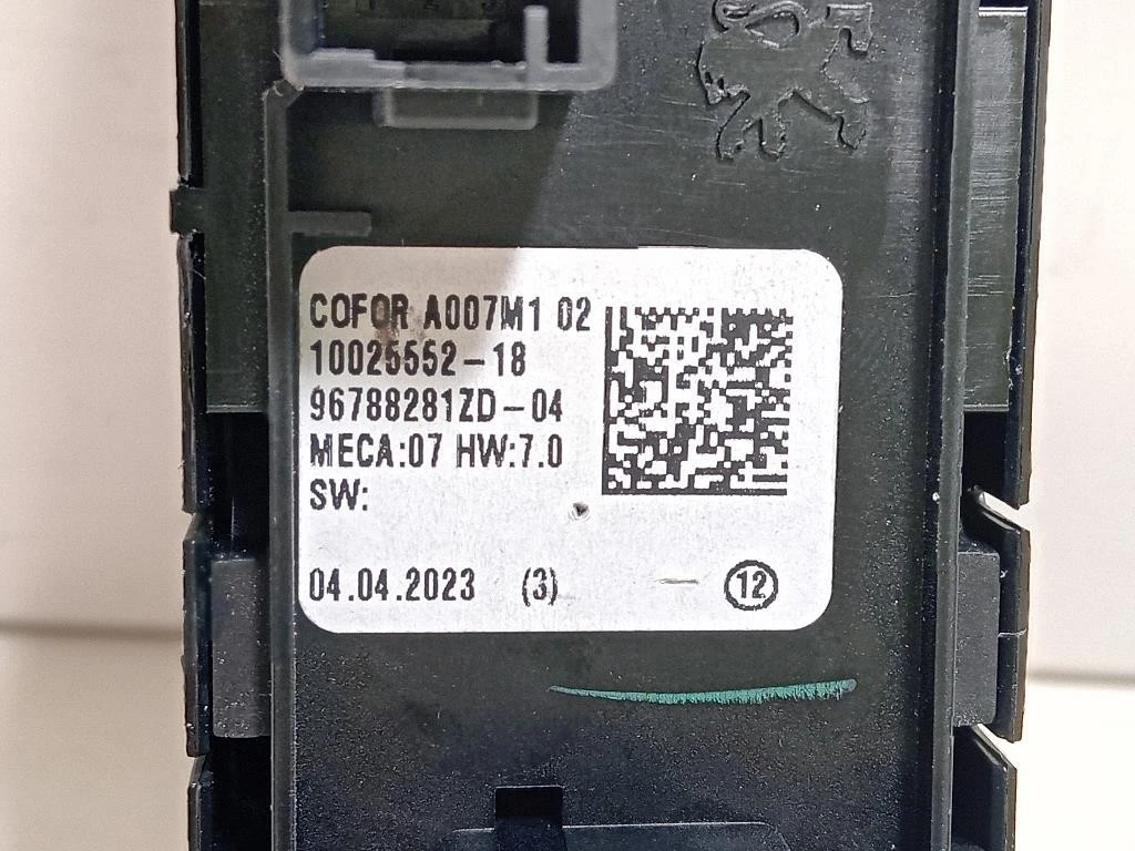 Interruttore Alzacristalli ANT SX 10025552-18 Opel Corsa F 2019