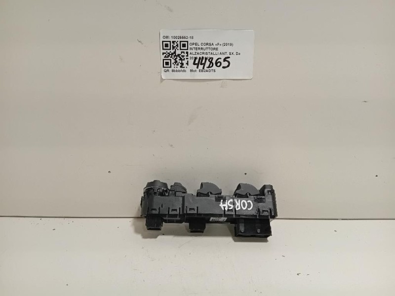 Interruttore Alzacristalli ANT SX 10025552-18 Opel Corsa F 2019