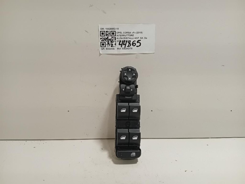 Interruttore Alzacristalli ANT SX 10025552-18 Opel Corsa F 2019