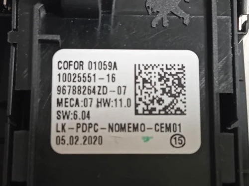 Interruttore Alzacristalli ANT SX 96788264ZD Opel Corsa F 2019