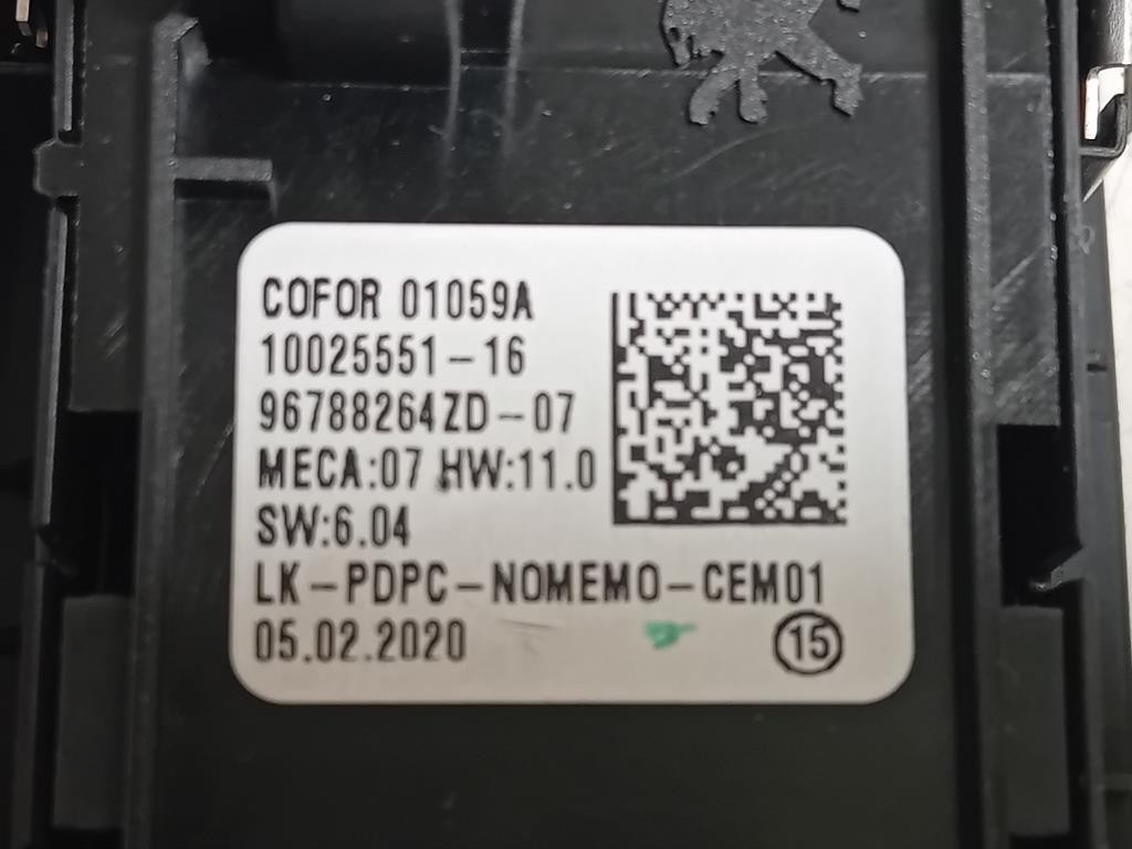 Interruttore Alzacristalli ANT SX 96788264ZD Opel Corsa F 2019