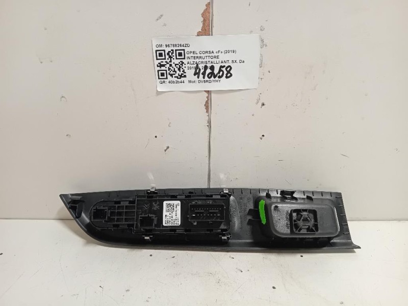 Interruttore Alzacristalli ANT SX 96788264ZD Opel Corsa F 2019