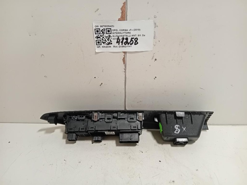 Interruttore Alzacristalli ANT SX 96788264ZD Opel Corsa F 2019