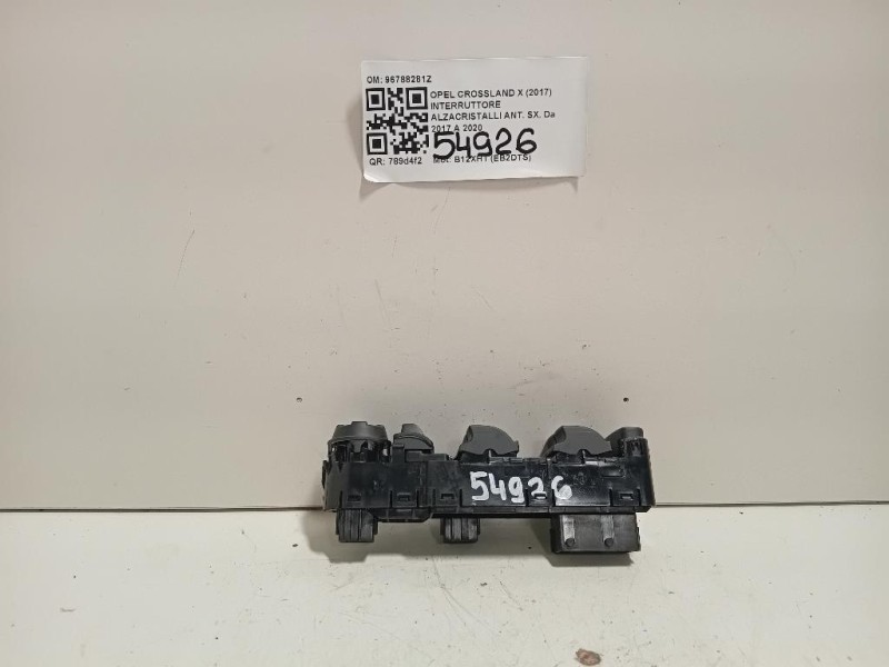 Interruttore Alzacristalli ANT SX 96788281Z Opel Crossland X 2017