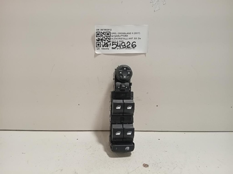 Interruttore Alzacristalli ANT SX 96788281Z Opel Crossland X 2017