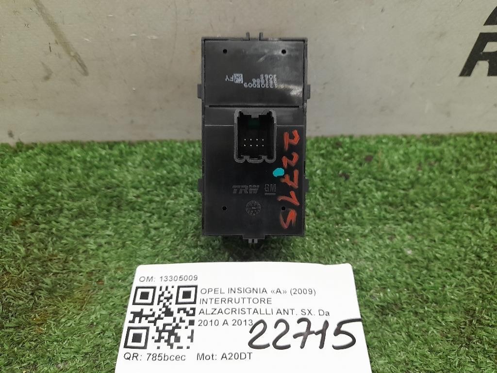 Interruttore Alzacristalli ANT SX 13305009 Opel Insignia A 2009