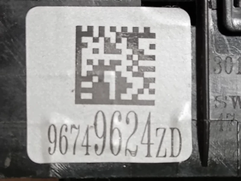 Interruttore Alzacristalli ANT SX 96749624 Peugeot 2008 I 2016