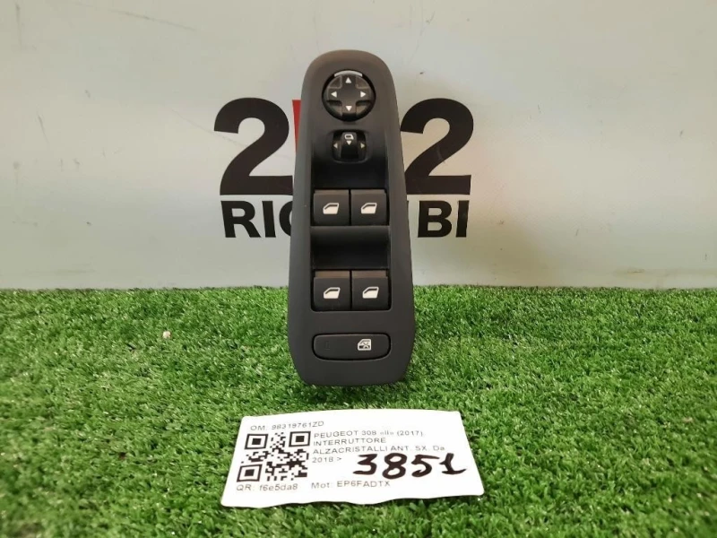 Interruttore Alzacristalli ANT SX 98319761ZD Peugeot 308 II 2017