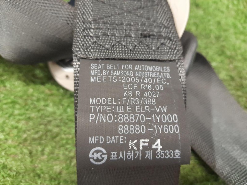 Cintura DI Sicurezza Sedile ANT DX 888701Y000 Kia Picanto III 2011
