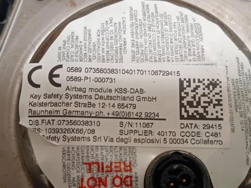 Air-bag Guidatore 07356038310 Jeep Renegade 2015