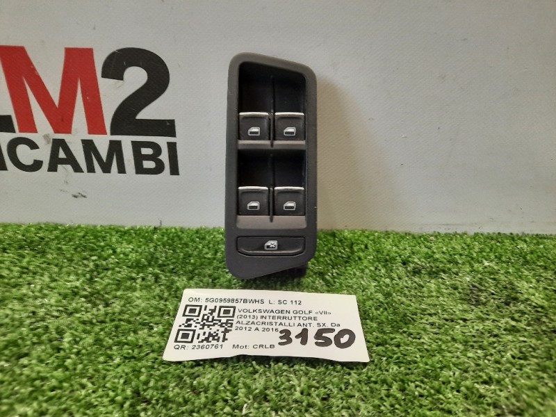 Interruttore Alzacristalli ANT SX 5G0959857BWHS Volkswagen GOLF VII 2013