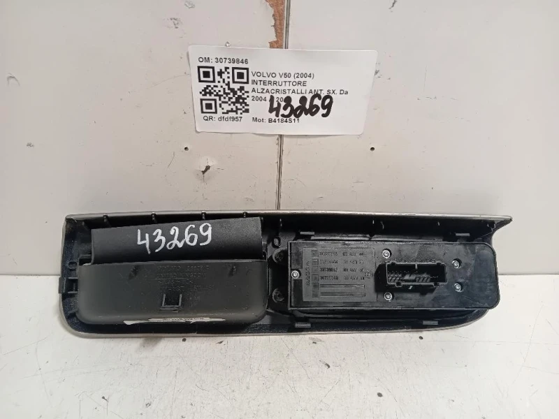 Interruttore Alzacristalli ANT SX 30739846 Volvo V50 2004