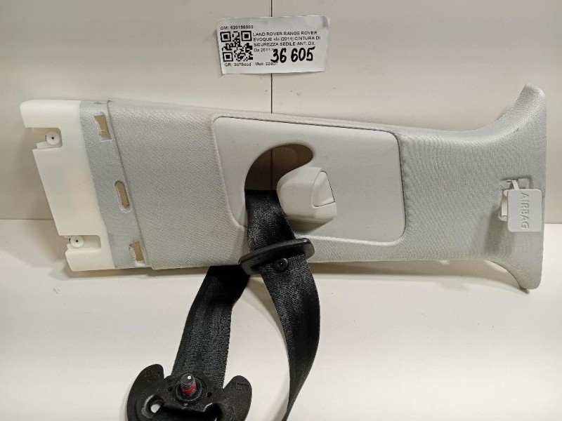 Cintura DI Sicurezza Sedile ANT DX 620198300 Land Rover Range Rover Evoque I 2011