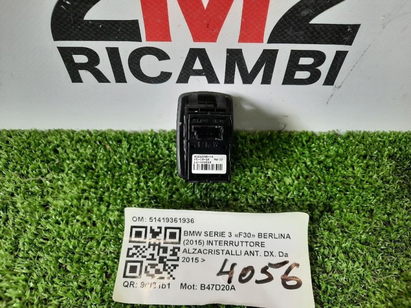 Interruttore Alzacristalli POST DX 61319208106 Bmw Serie 3 F30 Berlina 2015