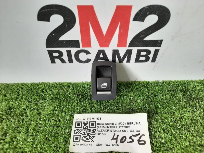 Interruttore Alzacristalli POST DX 61319208106 Bmw Serie 3 F30 Berlina 2015