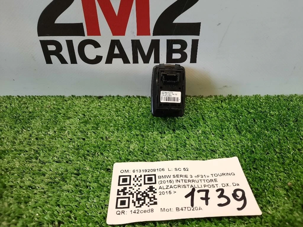Interruttore Alzacristalli POST DX 61319208106 Bmw Serie 3 F31 Touring 2015