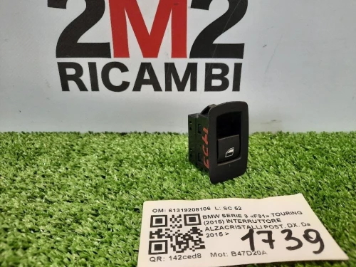 Interruttore Alzacristalli POST DX 61319208106 Bmw Serie 3 F31 Touring 2015