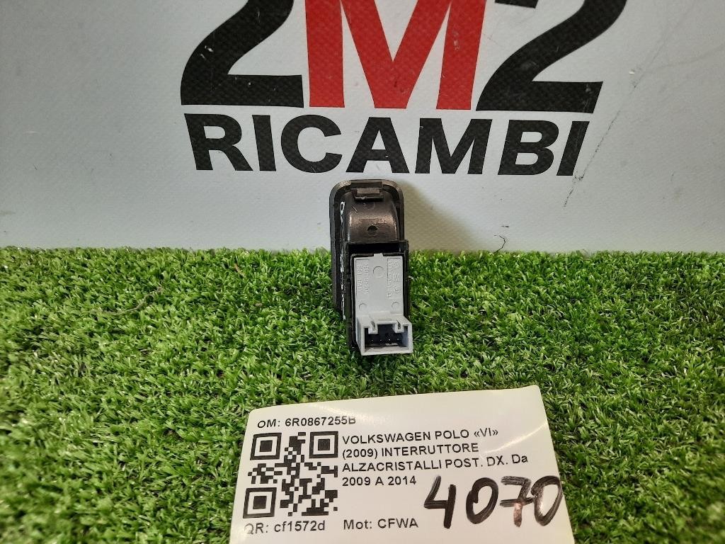 Interruttore Alzacristalli POST DX 6R0867255B Volkswagen POLO VI 2009