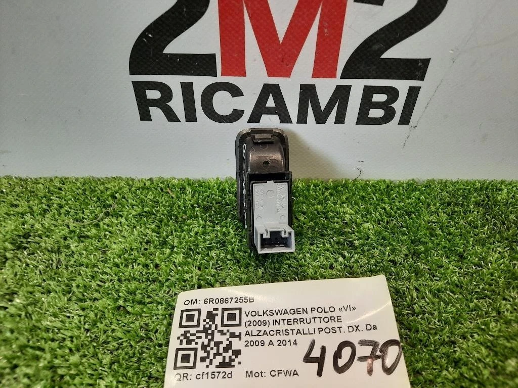 Interruttore Alzacristalli POST DX 6R0867255B Volkswagen POLO VI 2009