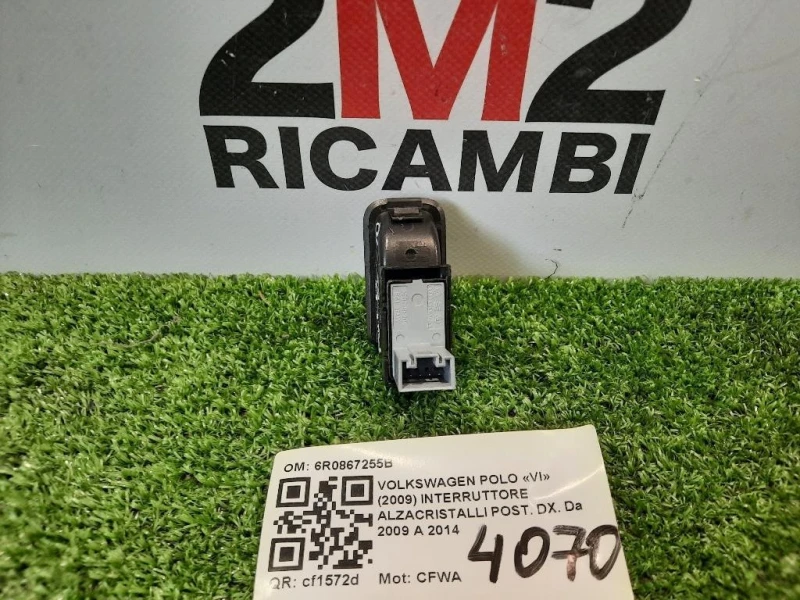 Interruttore Alzacristalli POST DX 6R0867255B Volkswagen POLO VI 2009