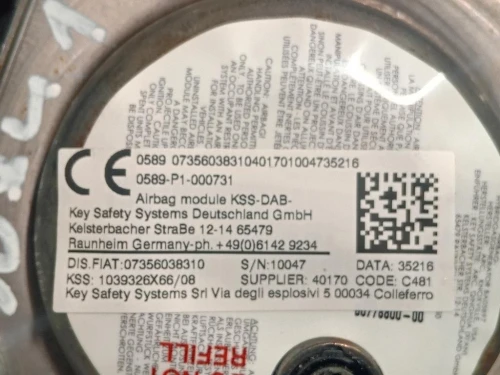 Air-bag Guidatore 07356038310 Jeep Renegade 2015