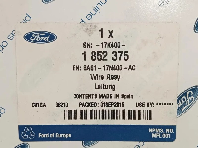 Cablaggio 1852375 CABLAGGIO CHIUSURA CORPO PORTELLONE POST Ford Fiesta V 2002