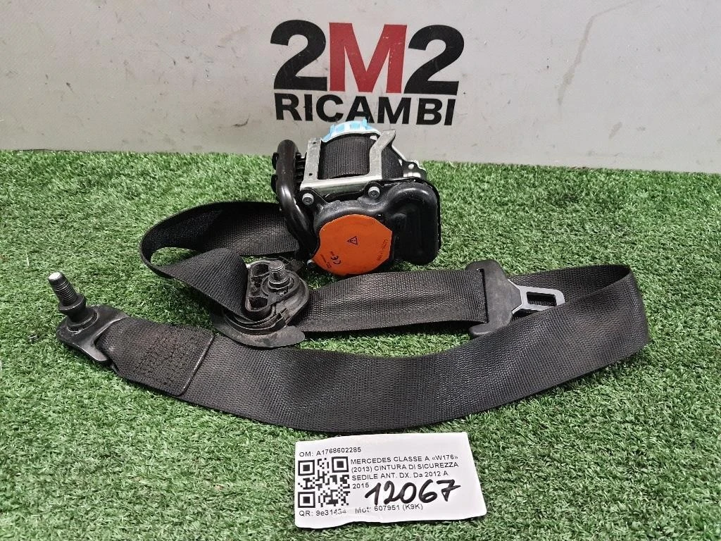 Cintura DI Sicurezza Sedile ANT DX A1768602285 Mercedes Classe A W176 2013