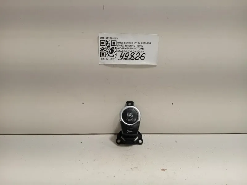 Interruttore Avviamento Motore Start-stop 922523003 Bmw Serie 5 F10 Berlina 2012