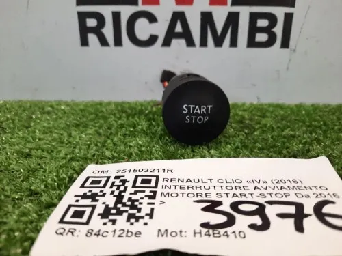 Interruttore Avviamento Motore Start-stop 251503211R Renault CLIO IV 2016