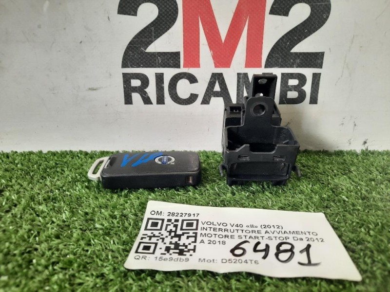 Interruttore Avviamento Motore Start-stop 28227917 Volvo V40 II 2012