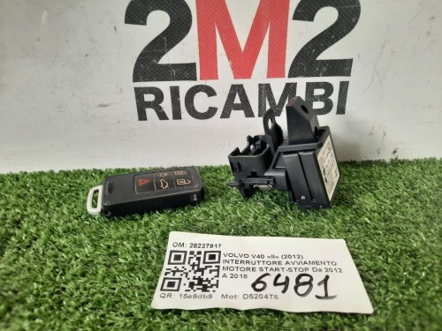 Interruttore Avviamento Motore Start-stop 28227917 Volvo V40 II 2012
