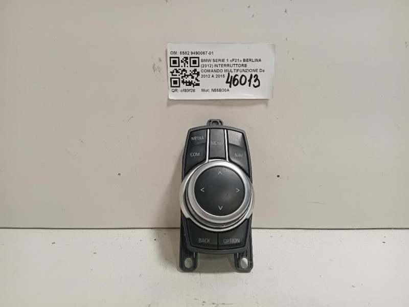 Interruttore Comando Multifunzione 6582 9490067-01 Bmw Serie 1 F21 Berlina 2012