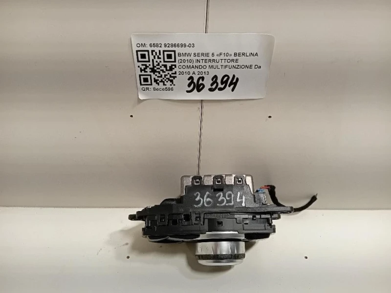Interruttore Comando Multifunzione 6582 9286699-03 Bmw Serie 5 F10 Berlina 2010
