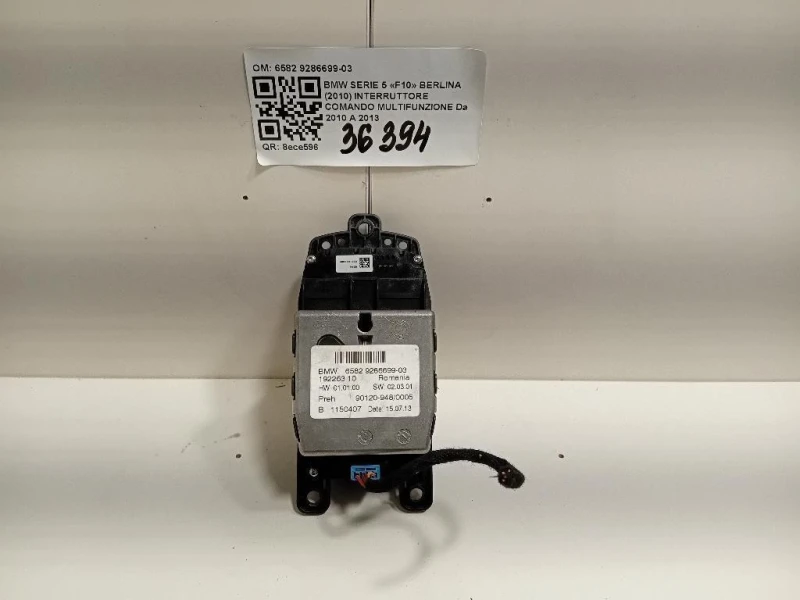 Interruttore Comando Multifunzione 6582 9286699-03 Bmw Serie 5 F10 Berlina 2010