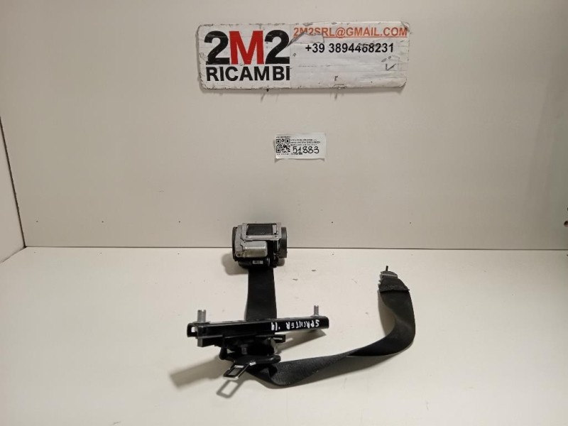 Cintura DI Sicurezza Sedile ANT DX 601384300 Mercedes Sprinter III 2013