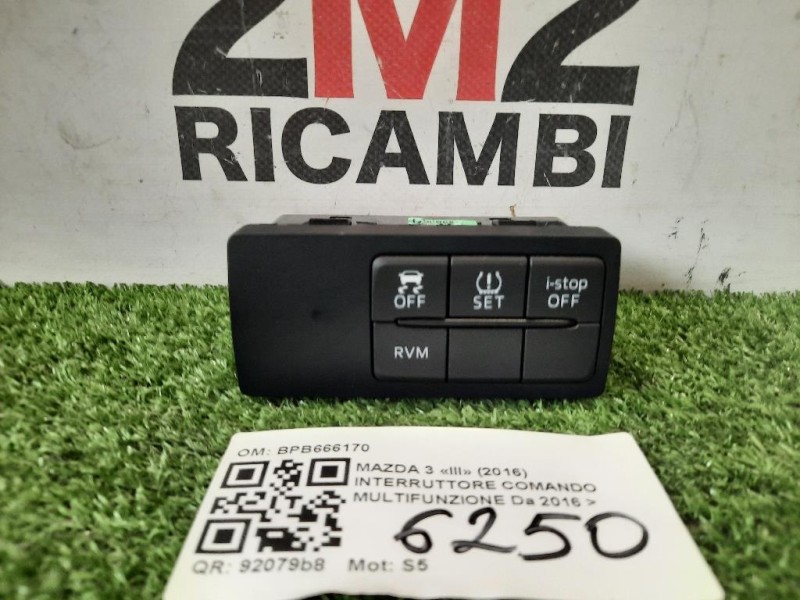 Interruttore Comando Multifunzione BPB666170 Mazda 3 III 2016