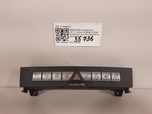 Interruttore Comando Multifunzione 1718208310 Mercedes Classe SLK R171 2004