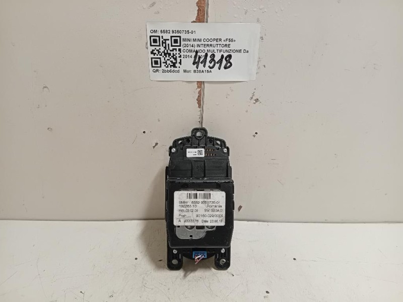 Interruttore Comando Multifunzione 6582 9350735-01 Mini MINI Cooper F55 2014