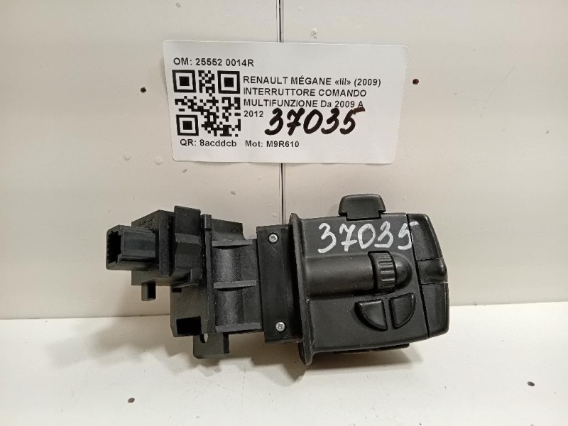 Interruttore Comando Multifunzione 25552 0014R Renault Mégane III 2009