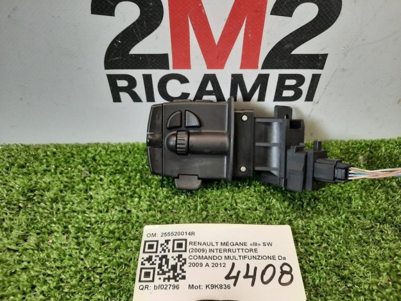 Interruttore Comando Multifunzione 255520014R Renault Mégane III SW 2009