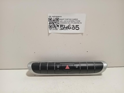 Interruttore Comando Multifunzione A4518209410 Smart Fortwo Cabrio 451 2010