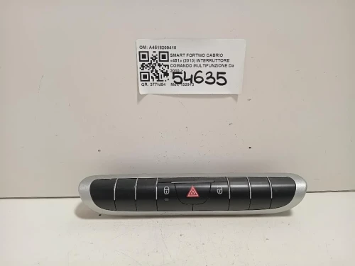 Interruttore Comando Multifunzione A4518209410 Smart Fortwo Cabrio 451 2010
