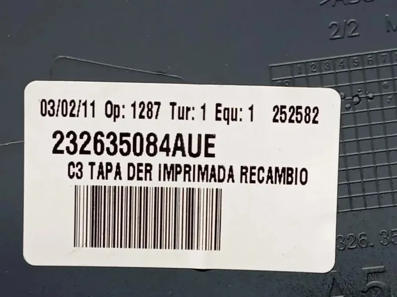 Calotta Specchio Retrovisore ANT DX 98034841VD Citroen C3 Picasso 2013