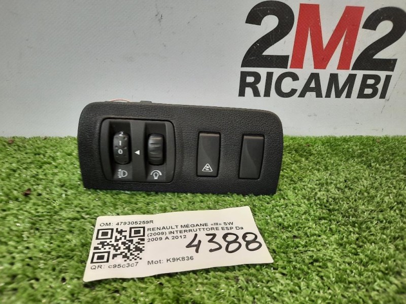 Interruttore ESP 479305259R GRUPPO ESP Renault Mégane III SW 2009
