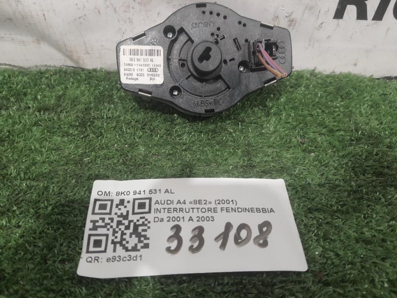 Interruttore Fendinebbia 8K0 941 531 AL Audi A4 8E2 2001